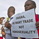 Anti-homosexuality activists march through the streets of the Ugandan capital, Kampala, on March 31, 2014, in support of the government’s stance against homosexuality.
ISAAC KASAMANI/AFP/Getty Images
